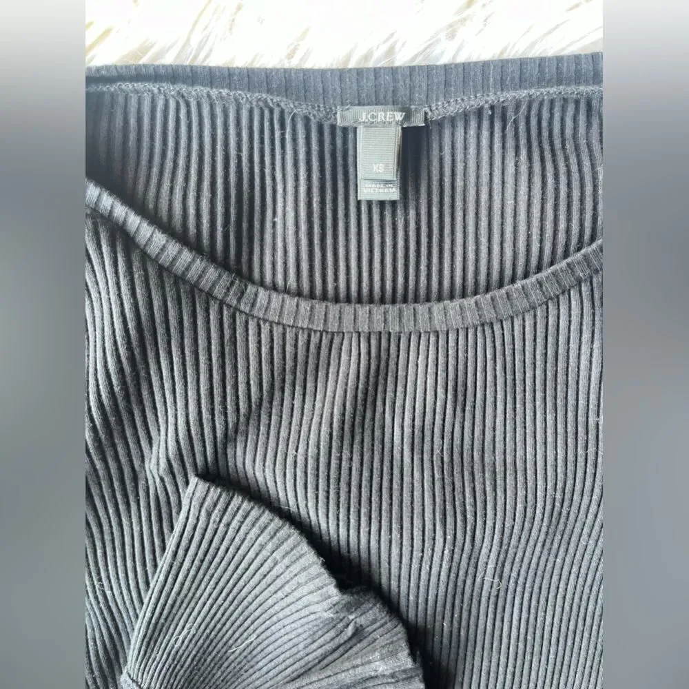 J. Crew Crewneck Sweater ribbed  xs Black